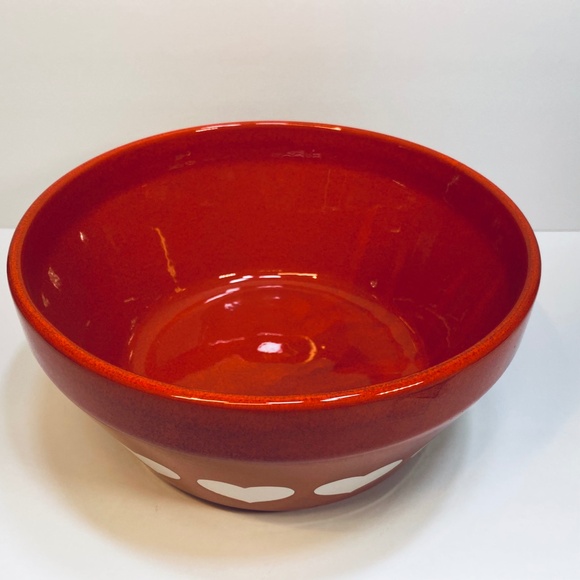 Waechtersbach China Red White HEART 8 7/8" Round Vegetable Serving Bowl **READ** - Picture 2 of 10